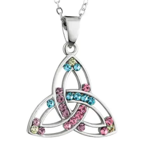 Colorful Trinity Knot Necklace