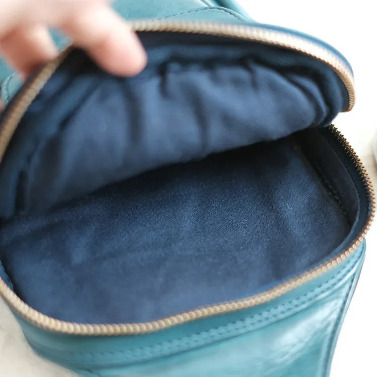 Cool Black Leather Chest Sling Bags For Women