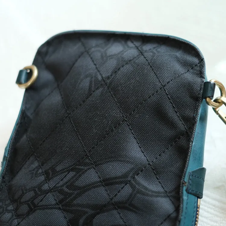 Cool Black Leather Chest Sling Bags For Women