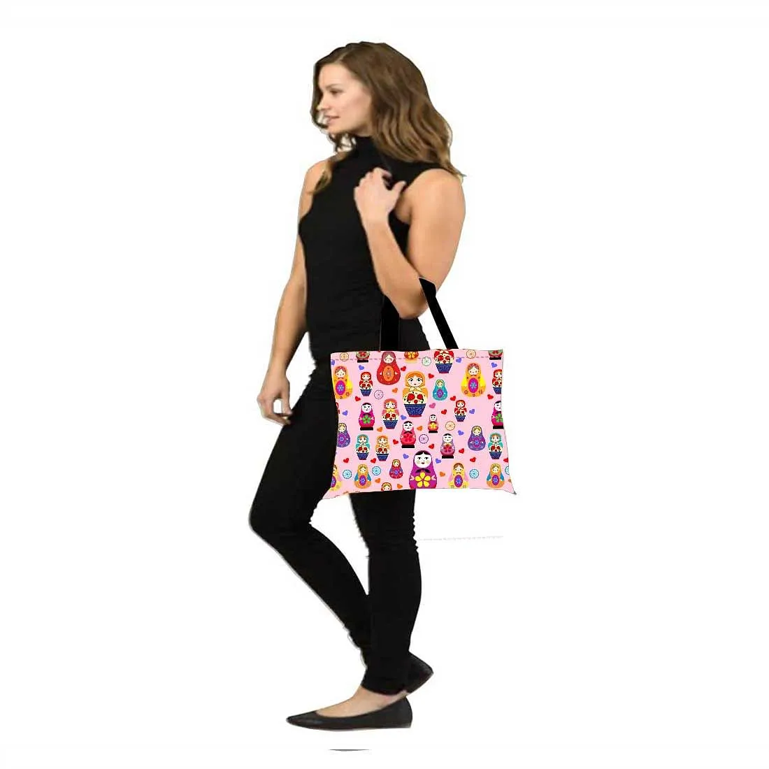Designer Tote Bag With Zip Beach Gym Travel Bags -  Babushka Dalls