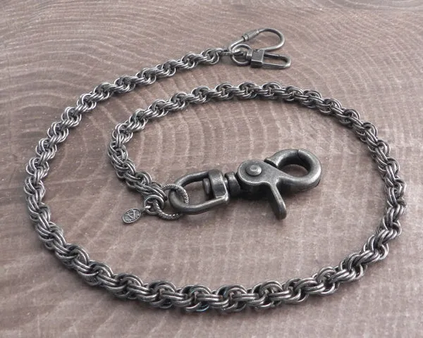 Double Rope Distressed Knight Hack Wallet Chain