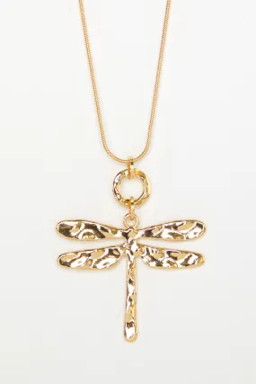 Dragonfly Necklace - Gold