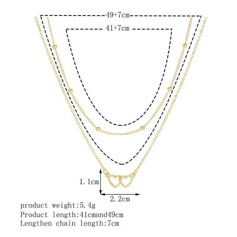 Elegant Love Contour Collarbone Necklace