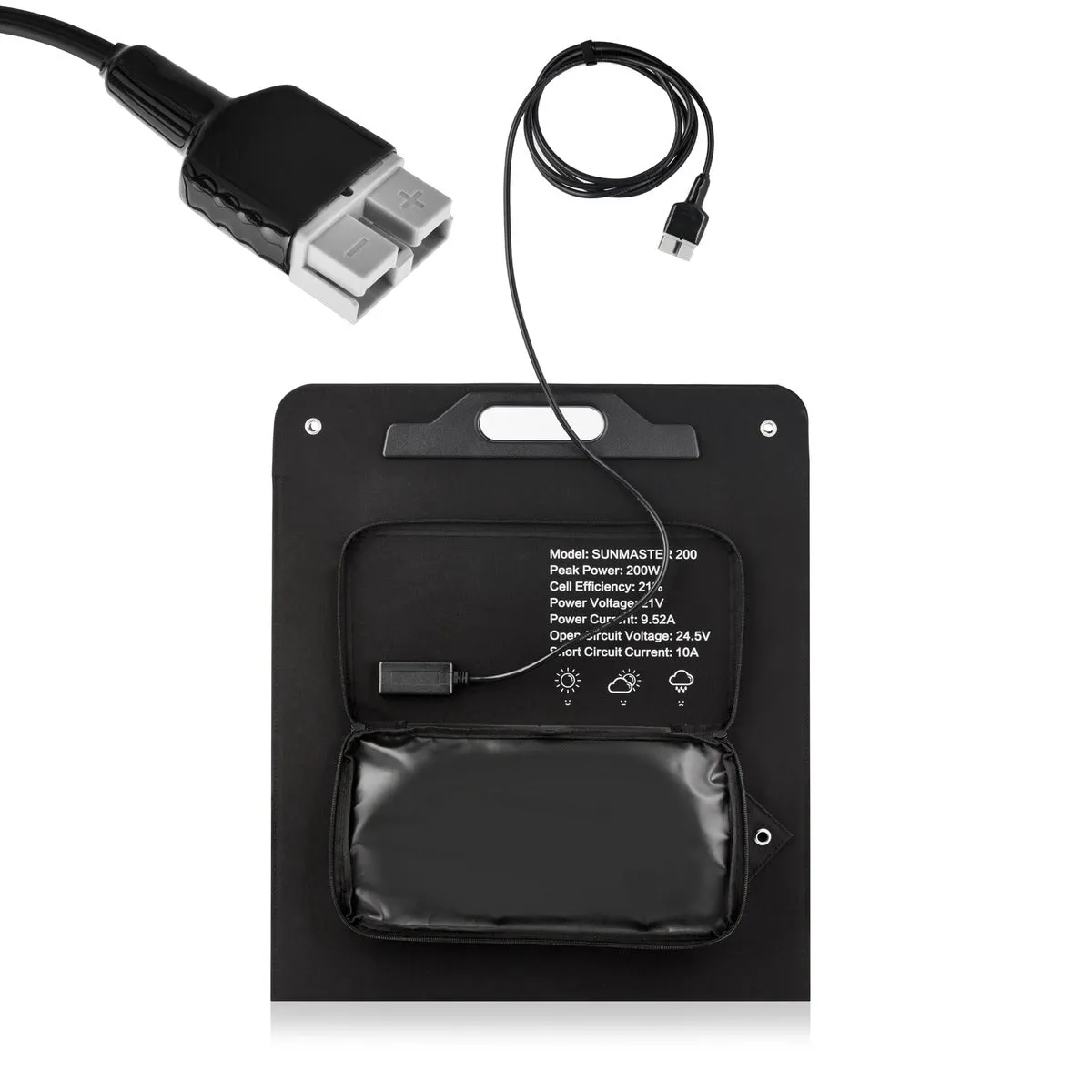 EvoCharge Sunmaster 200W Portable Solar Panel
