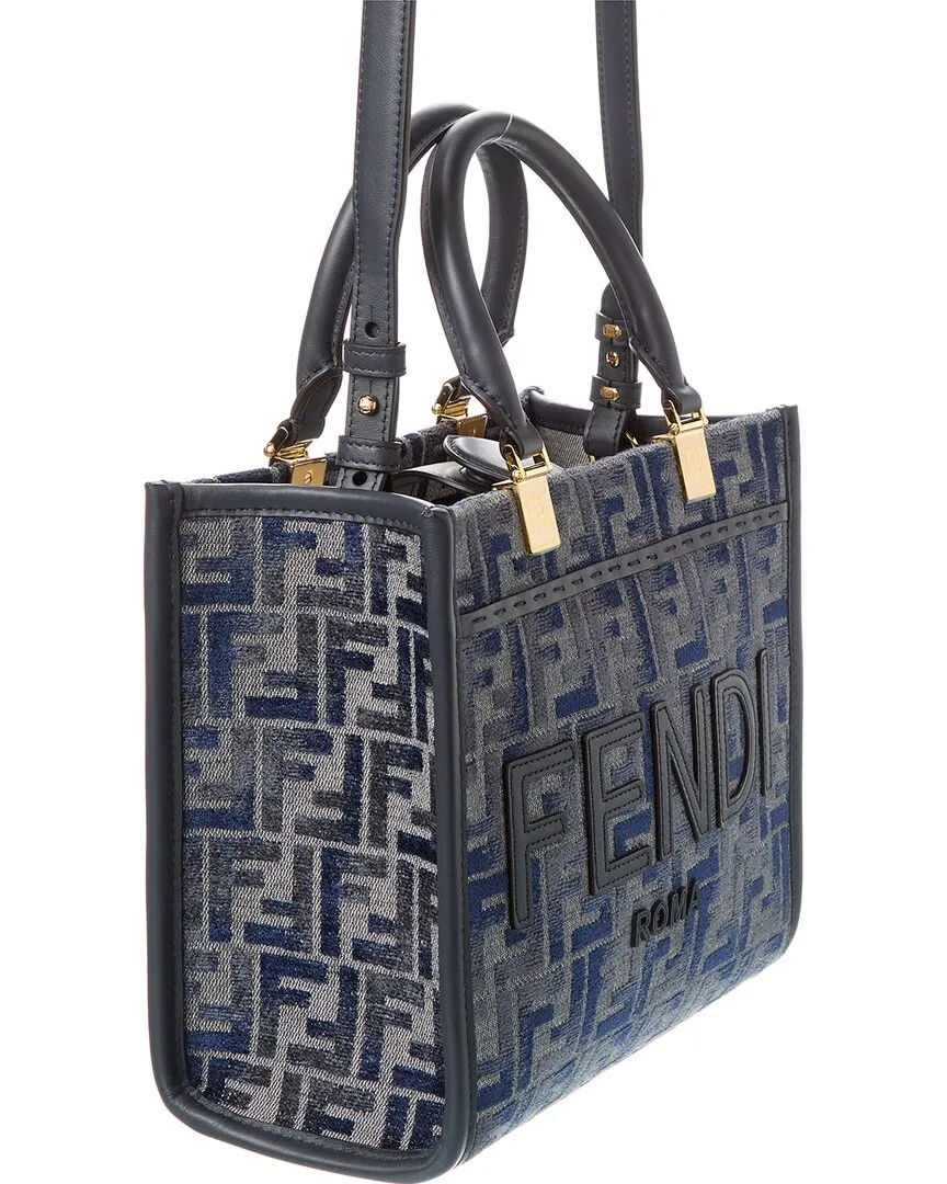 FENDI Sunshine Small FF & Leather Tote