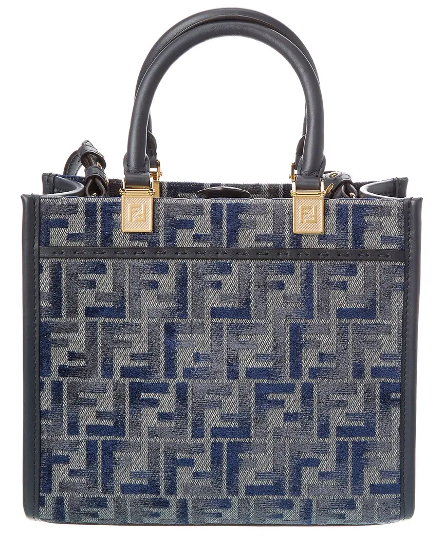 FENDI Sunshine Small FF & Leather Tote