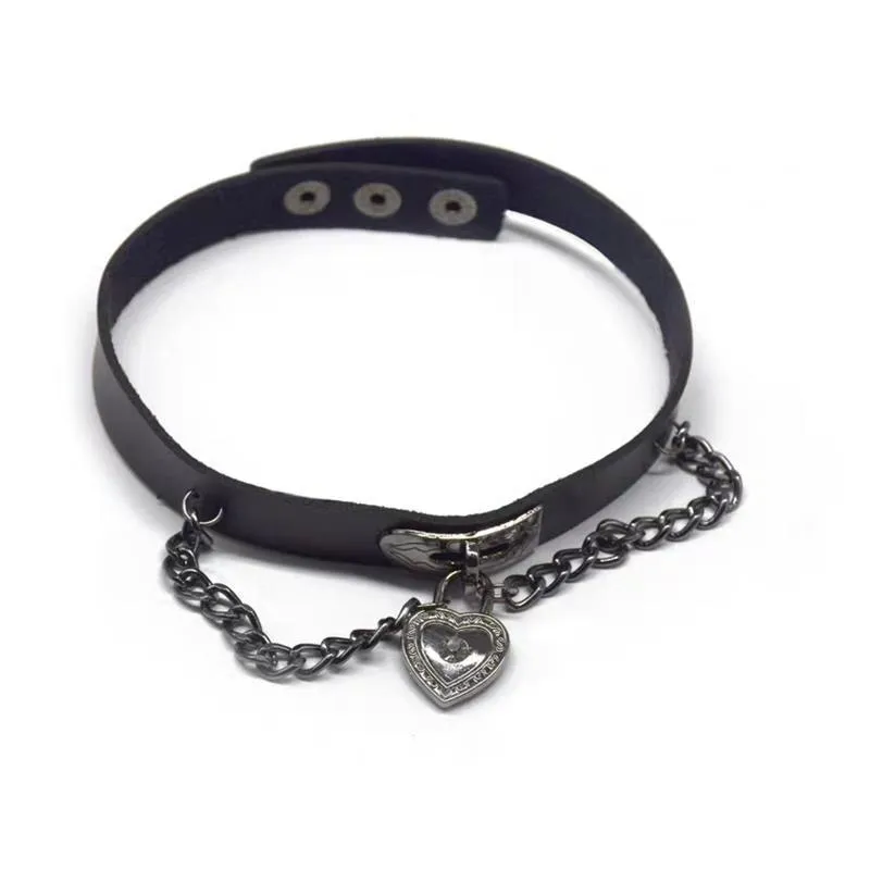 'Firetrap' Heart Chain Goth Choker