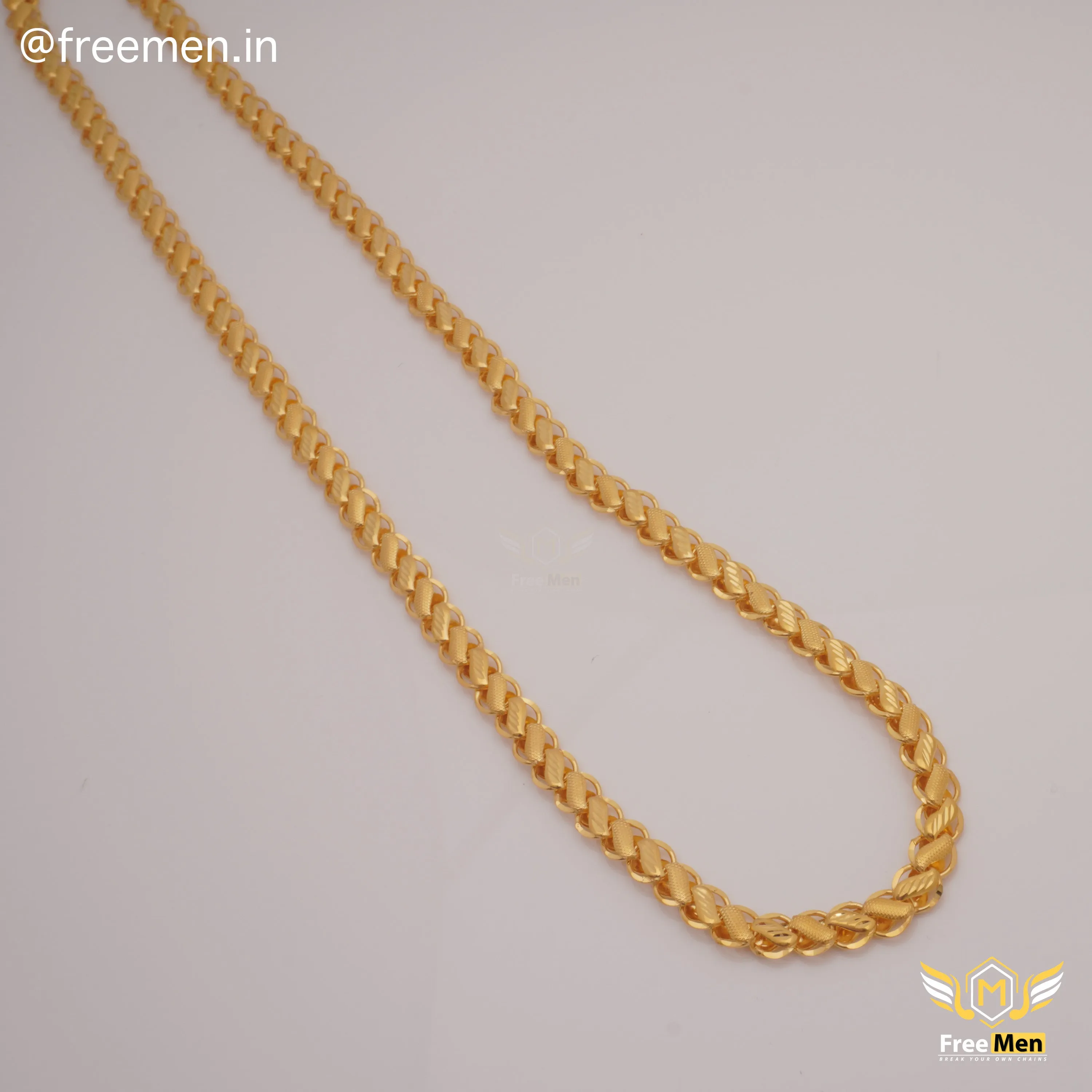 Freemen Beautiful Long Lotus One Ring Gold Plated Chain - FMG369
