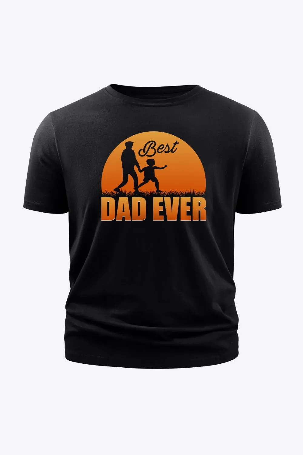 Full Size BEST DAD EVER Graphic Round Neck Short Sleeve Cotton T-Shirt