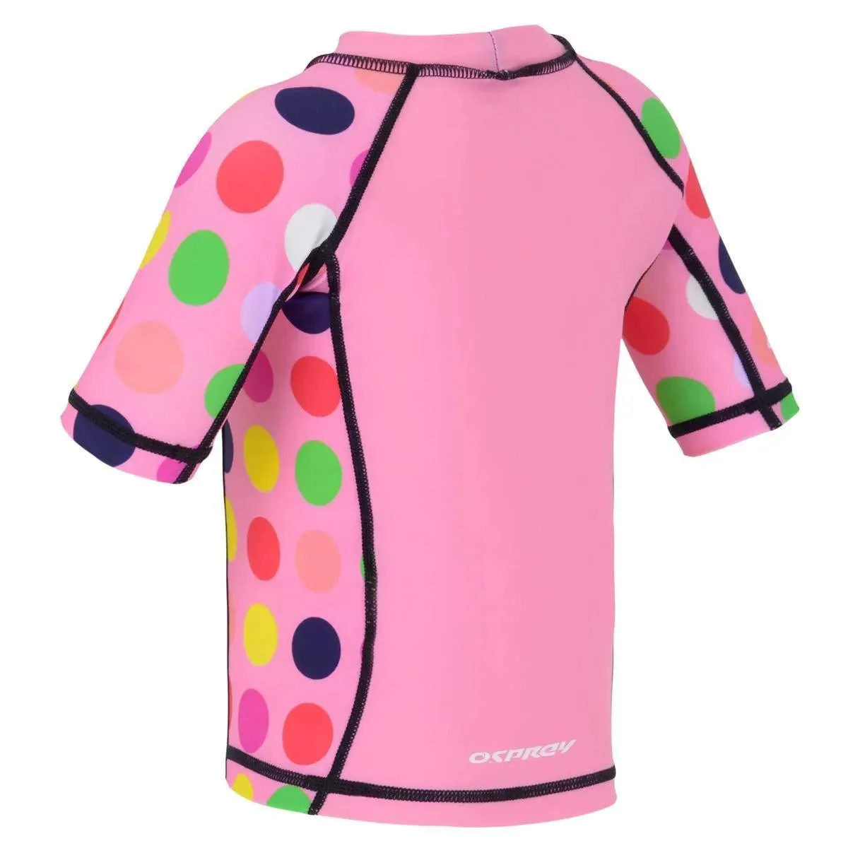 Girls Short Sleeve Dotty Rash Vest