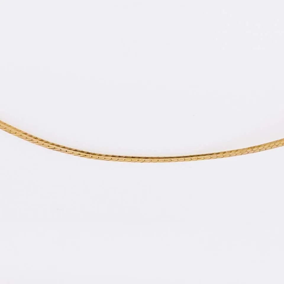 Gold Herringbone Chain in 14 Karat Yellow Gold
