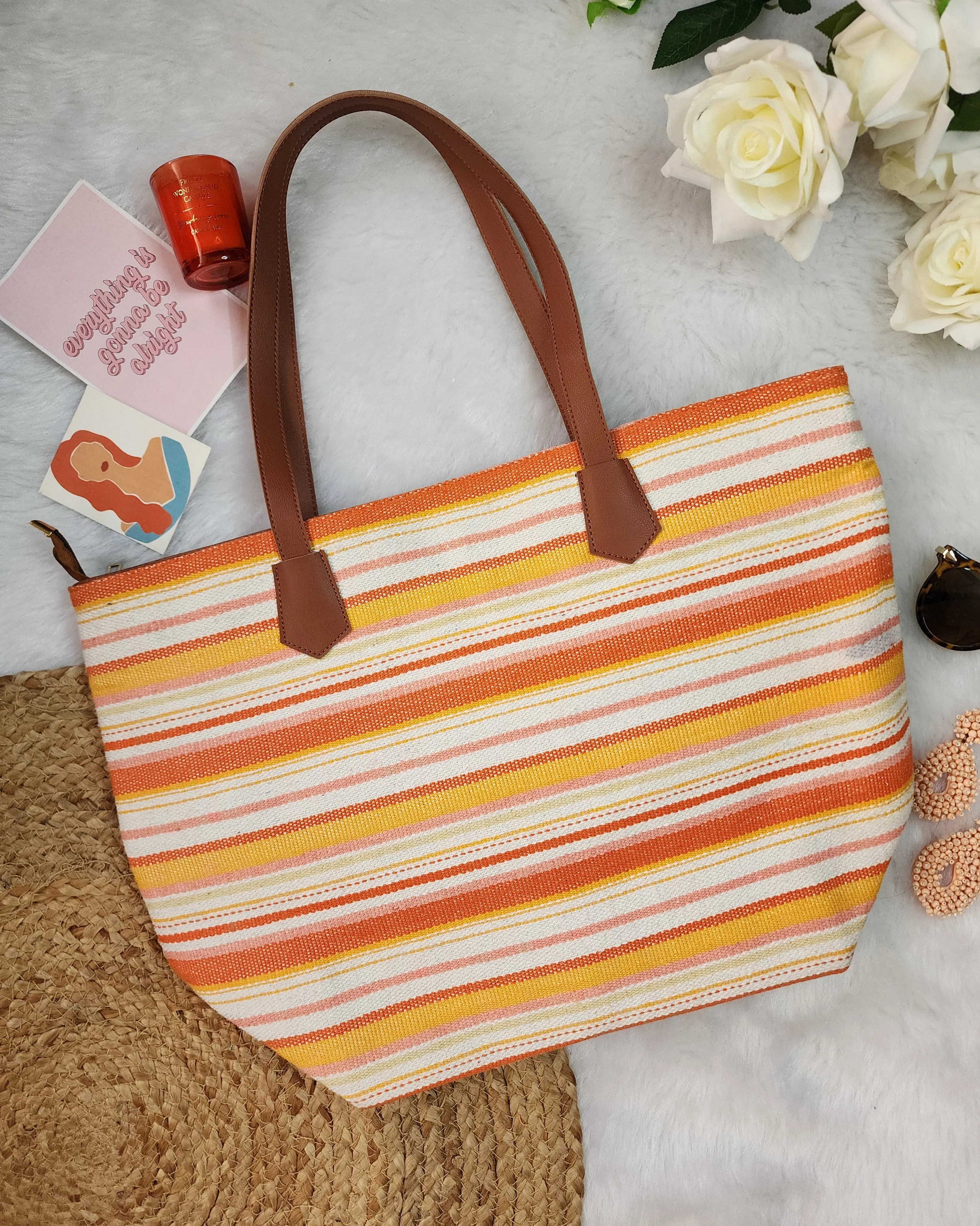 Golden Tangerine Weekender Tote