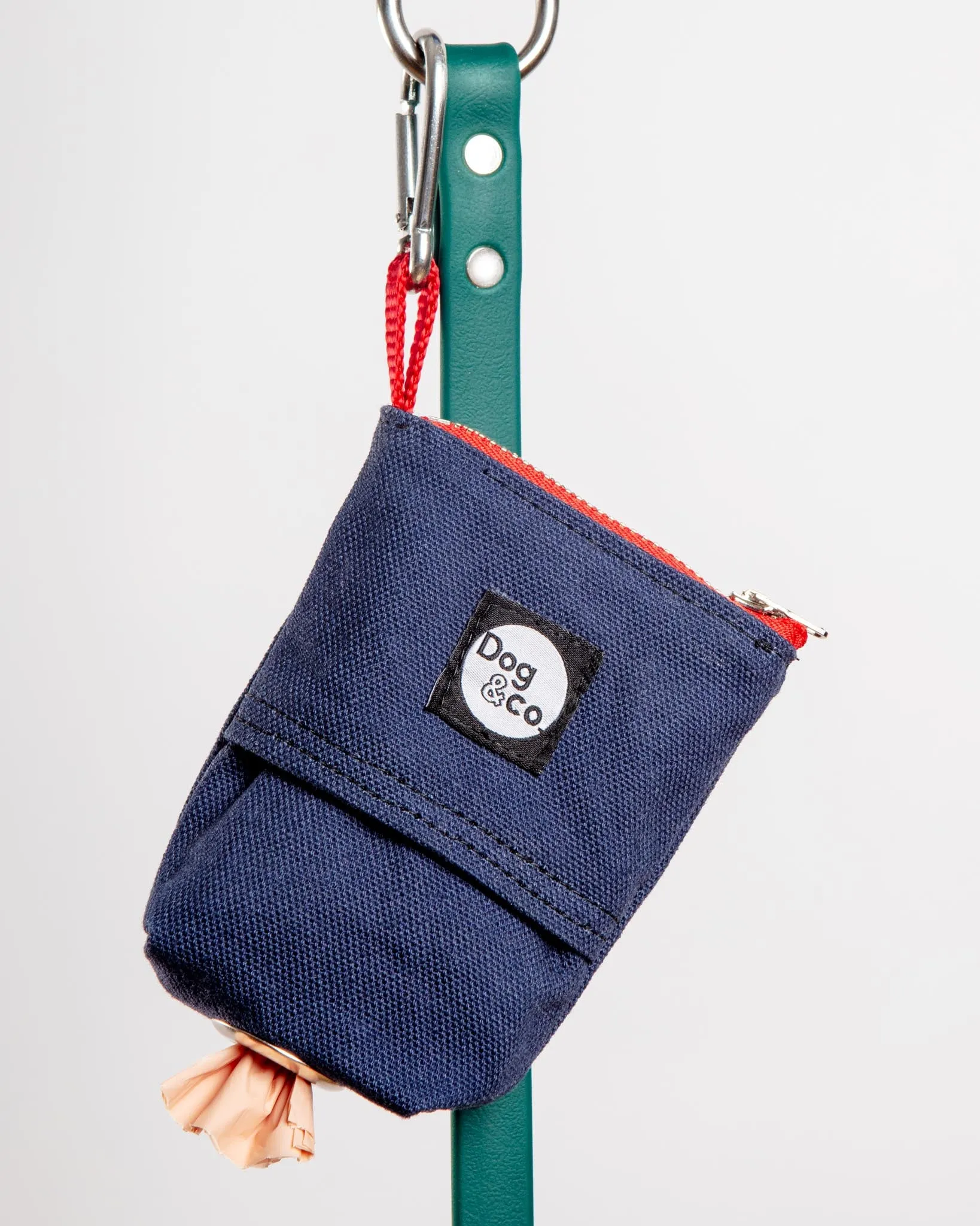 Good Girl Bag Treat   Poop Bag Holder in Navy Canvas (Made in NYC)