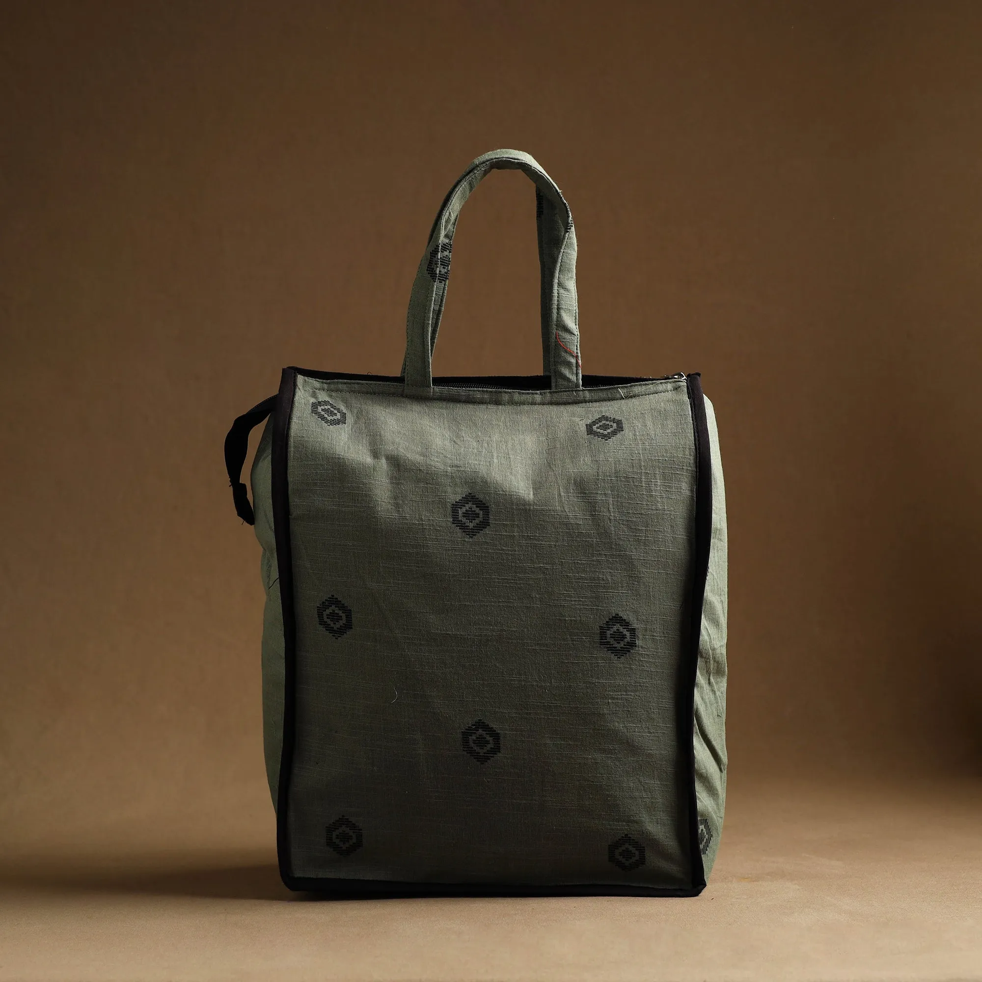 Green - Handmade Cotton Shopping Hand bag 08