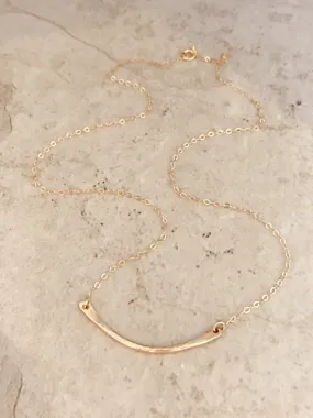 Hammered Bar Necklace