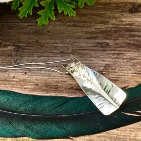 Hammered texture silver necklace