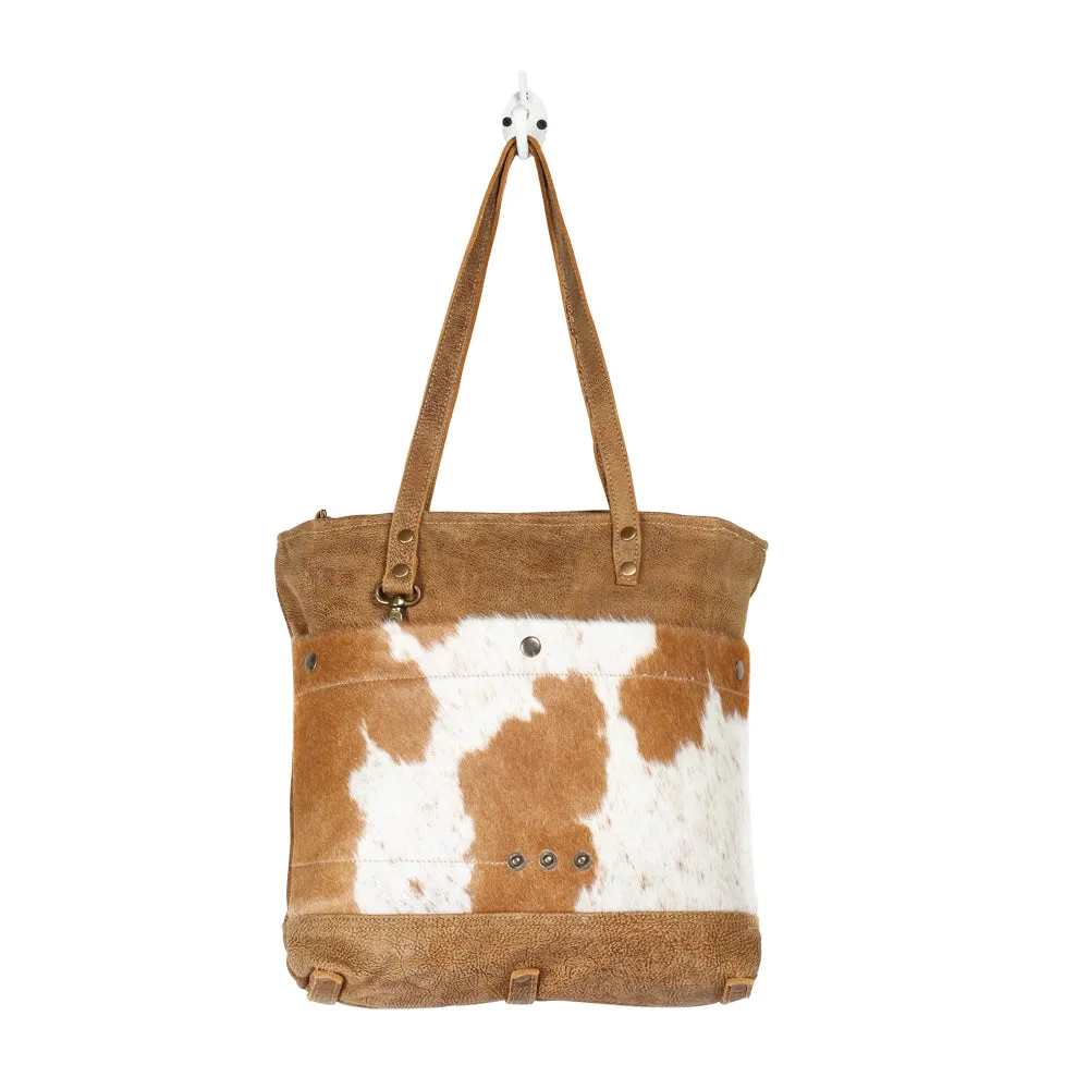 Hazel Opulence Leather And Hairon Bag