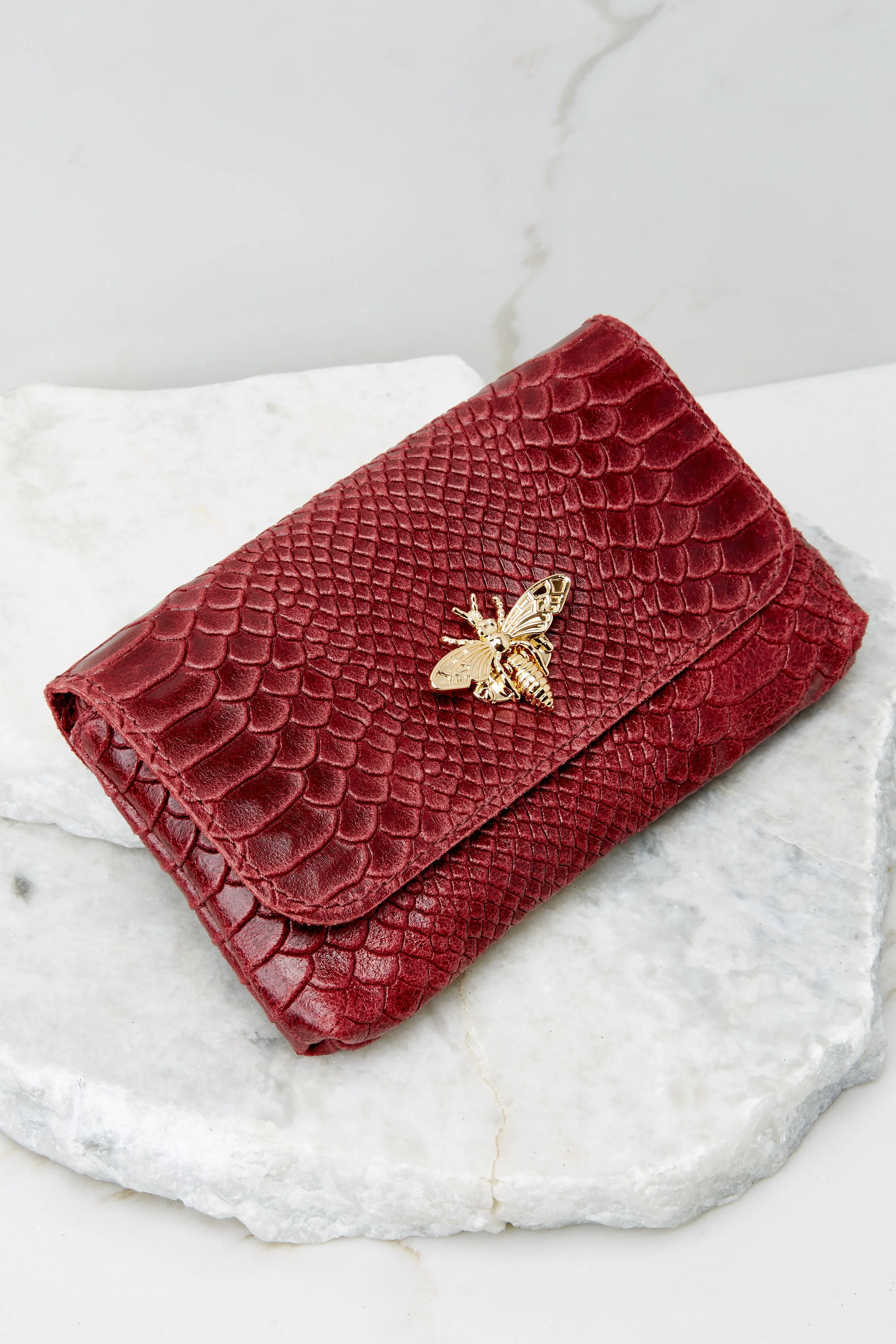 Hearts Aflutter Maroon Bag