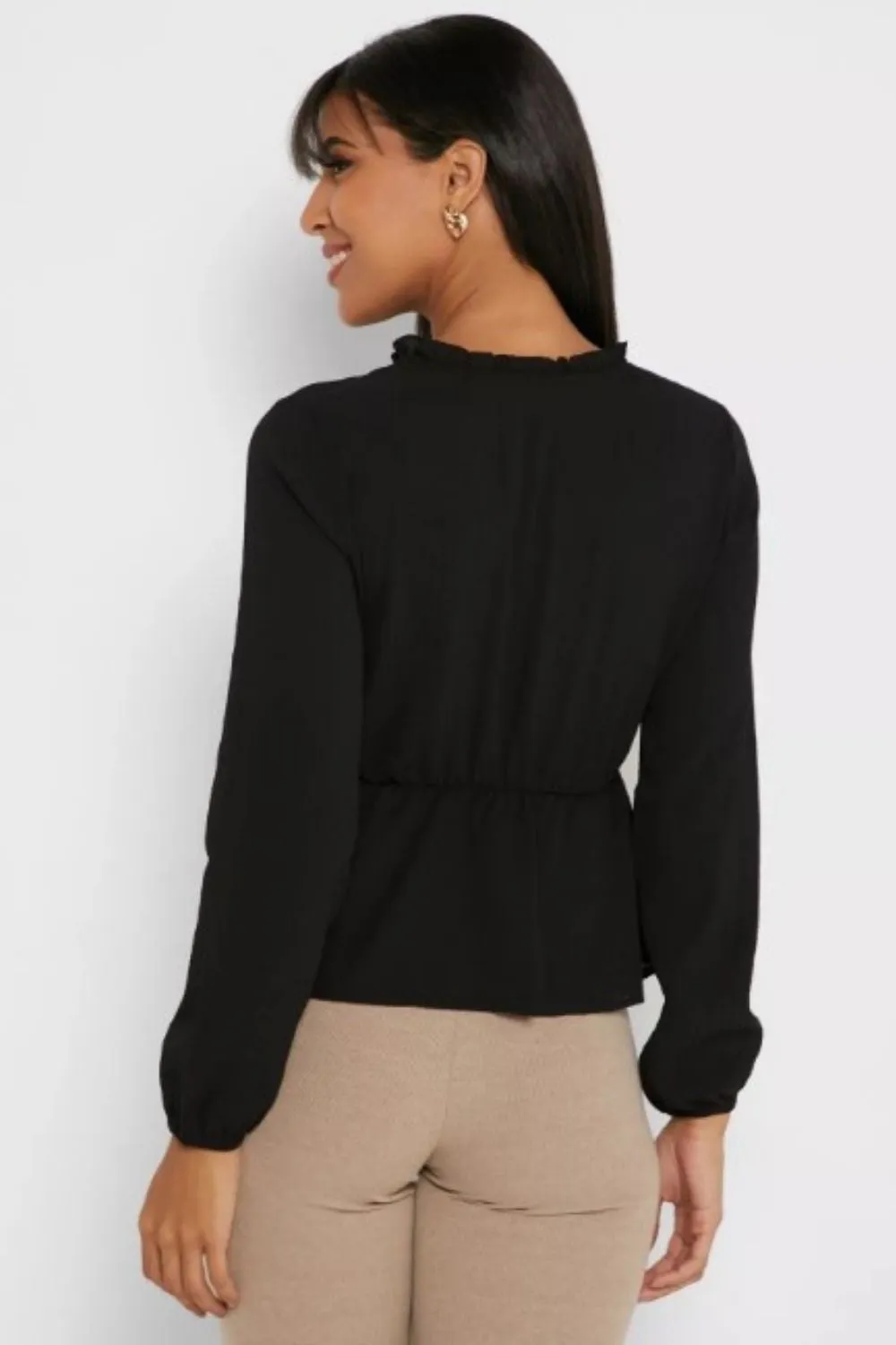 I M Blushing Black Full Sleeve Top