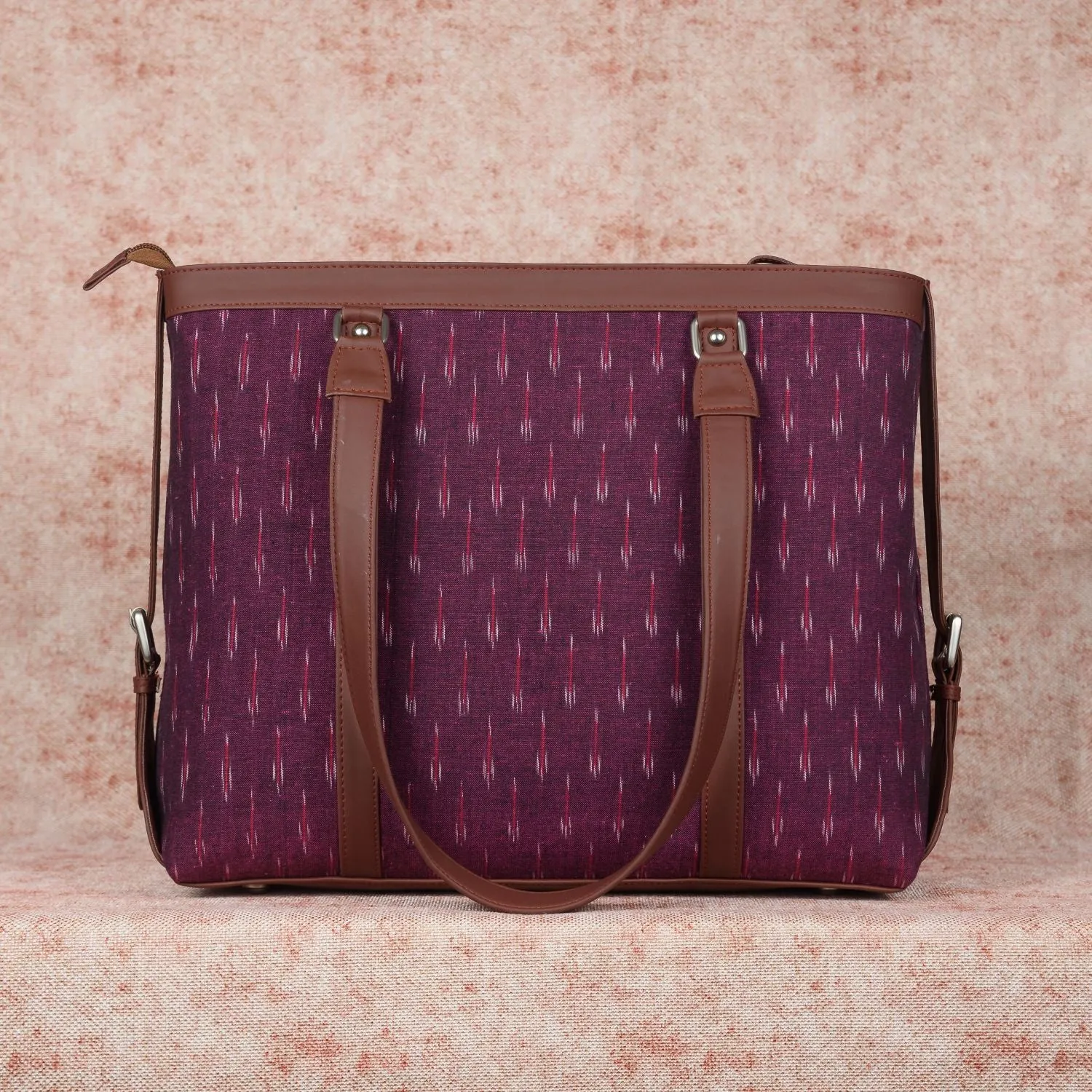 Ikat Magenta Needle Women's Office Bag