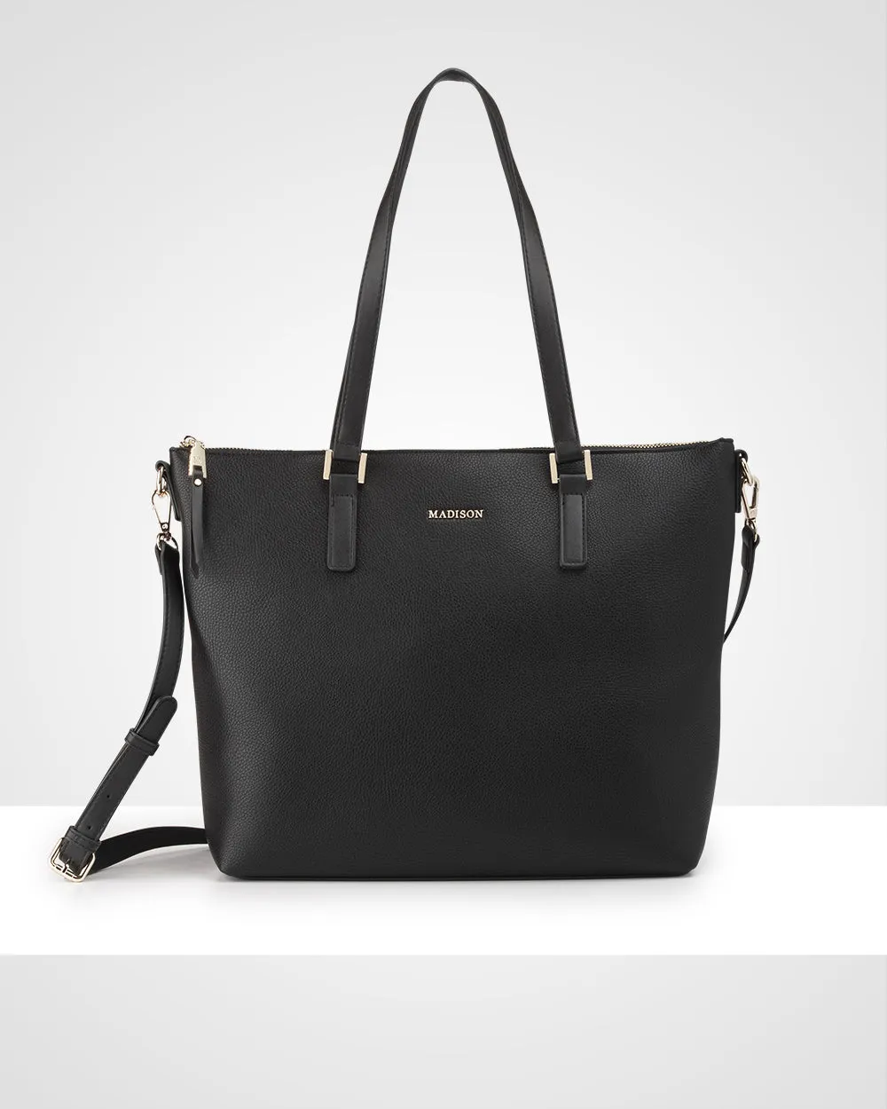 Inga Large Zip Top Tote Bag with Laptop Pocket   Graphic Bag Strap