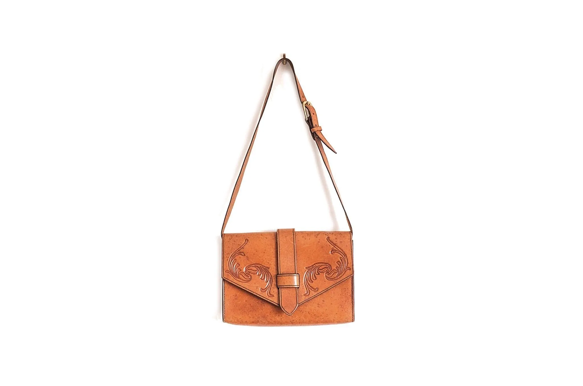 Leather Foldover Bag - Multiple Colors