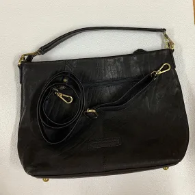 LEATHER HAND BAG BLACK SHOULDER