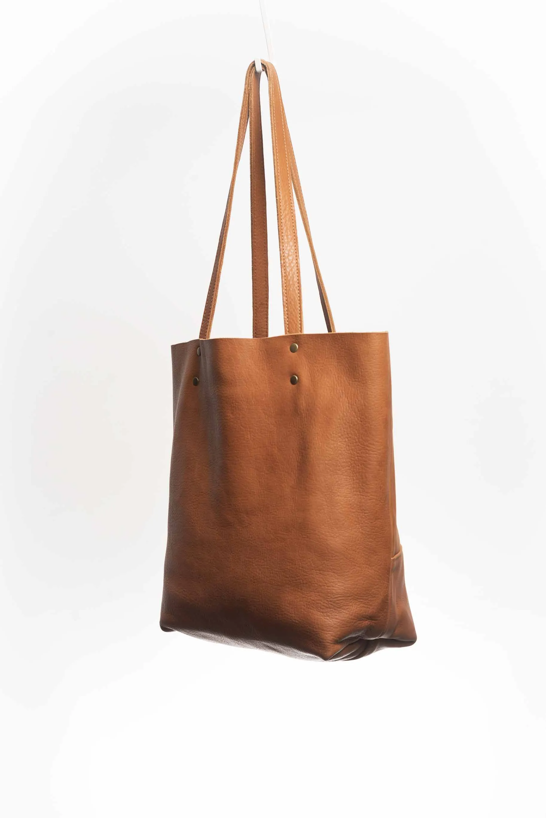 Leather tote bag - Lapacho