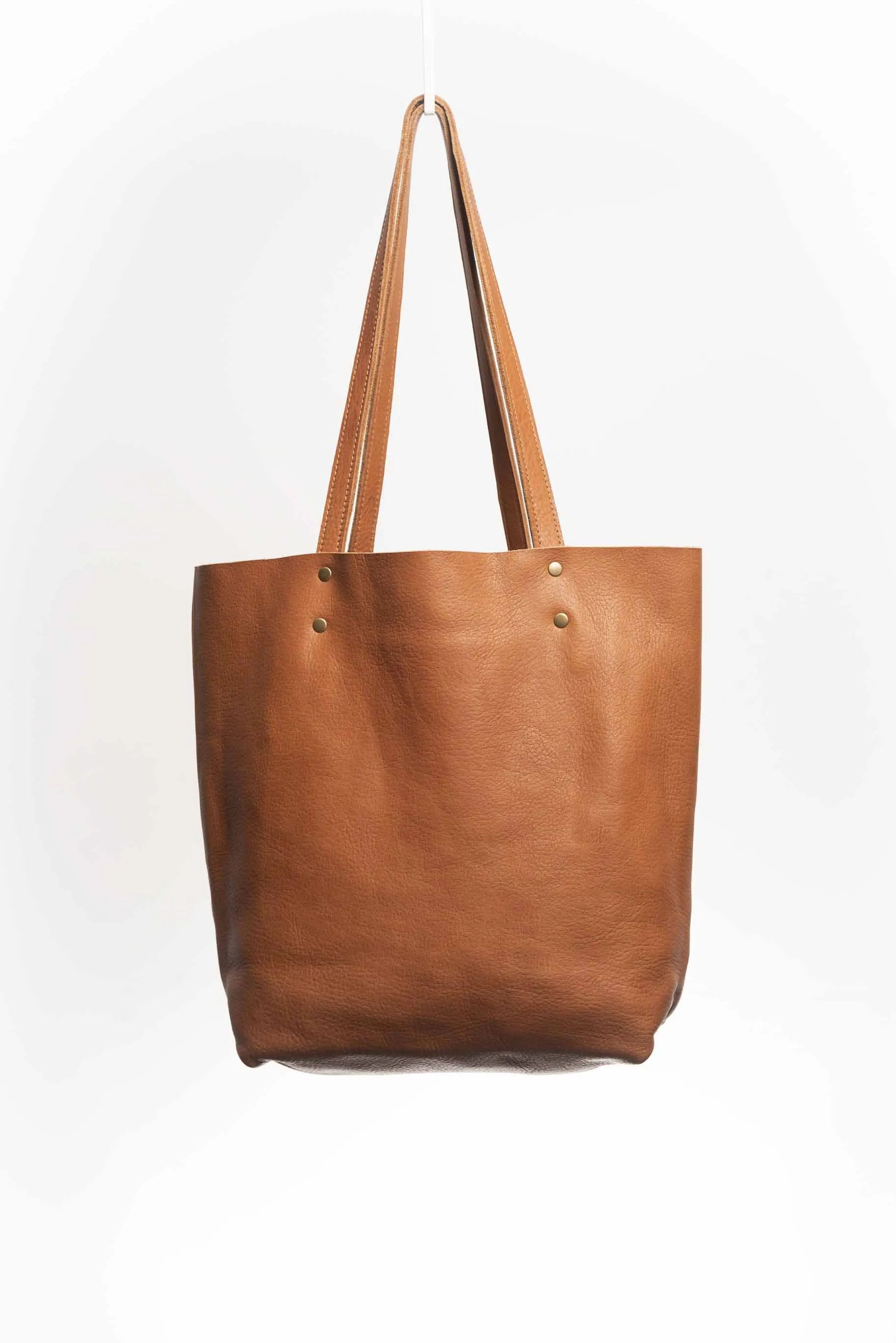 Leather tote bag - Lapacho