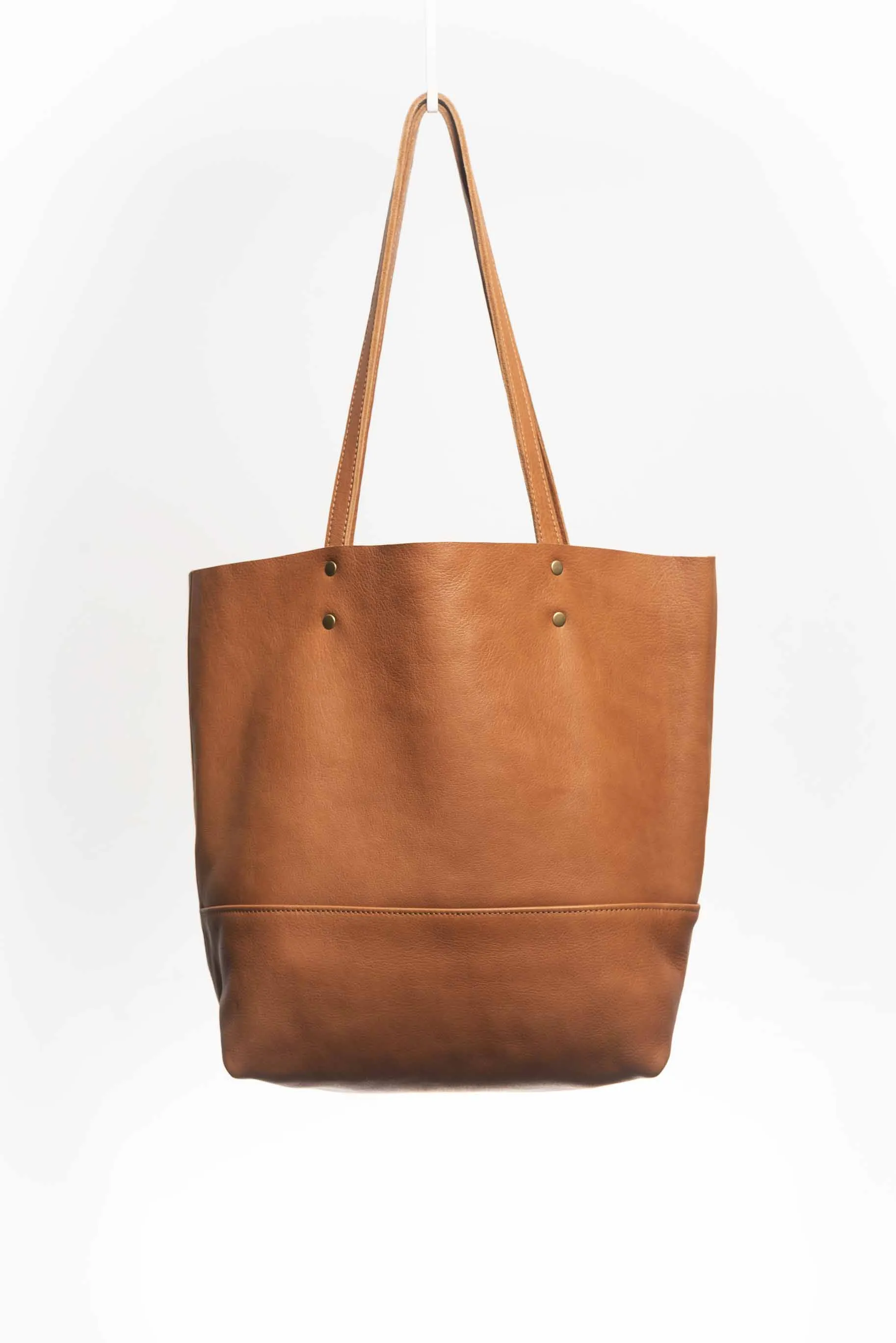 Leather tote bag - Lapacho