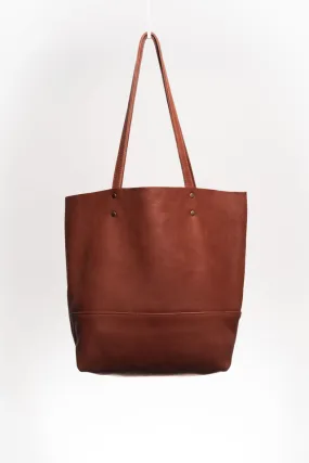 Leather tote bag - Lapacho