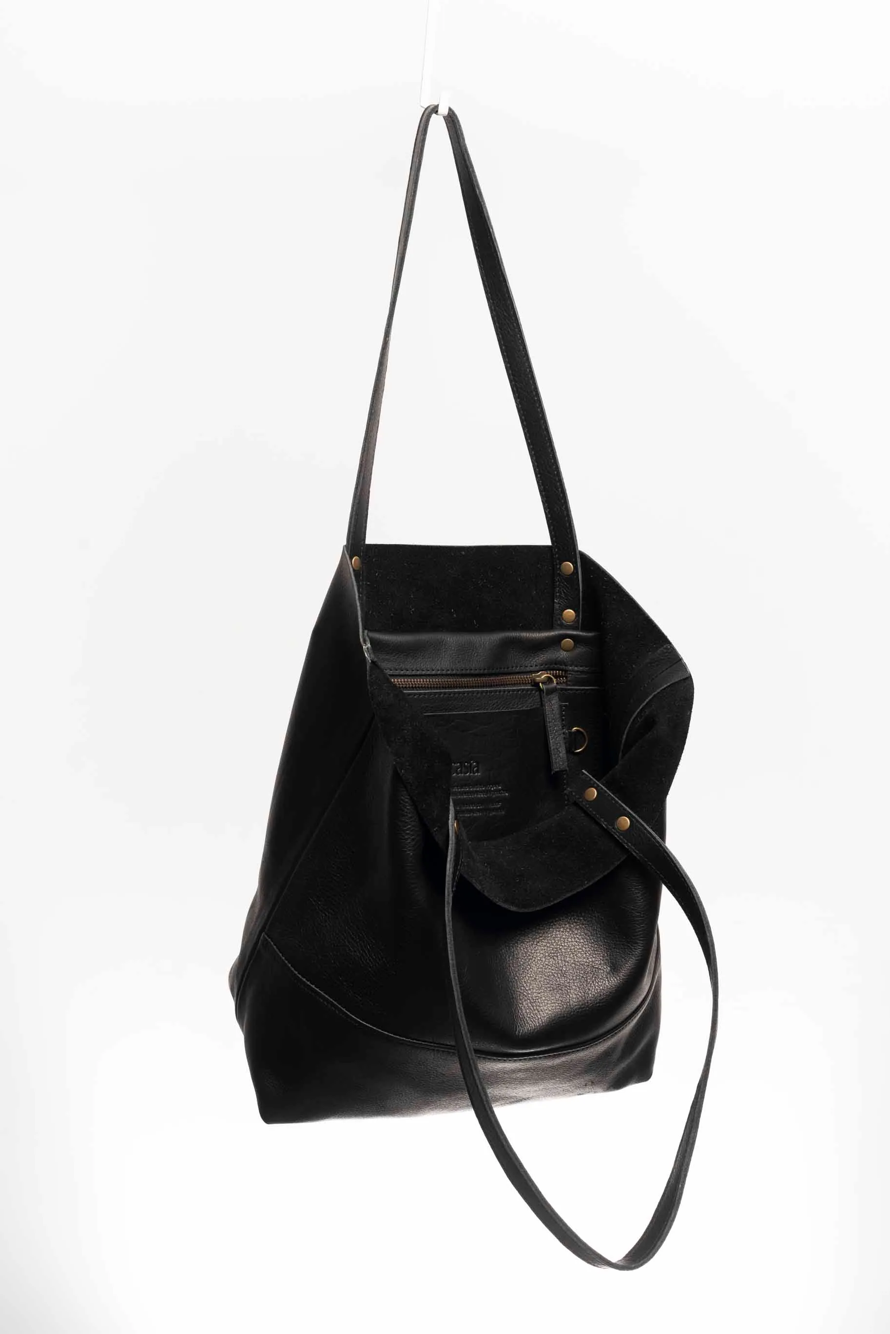 Leather tote bag - Lapacho