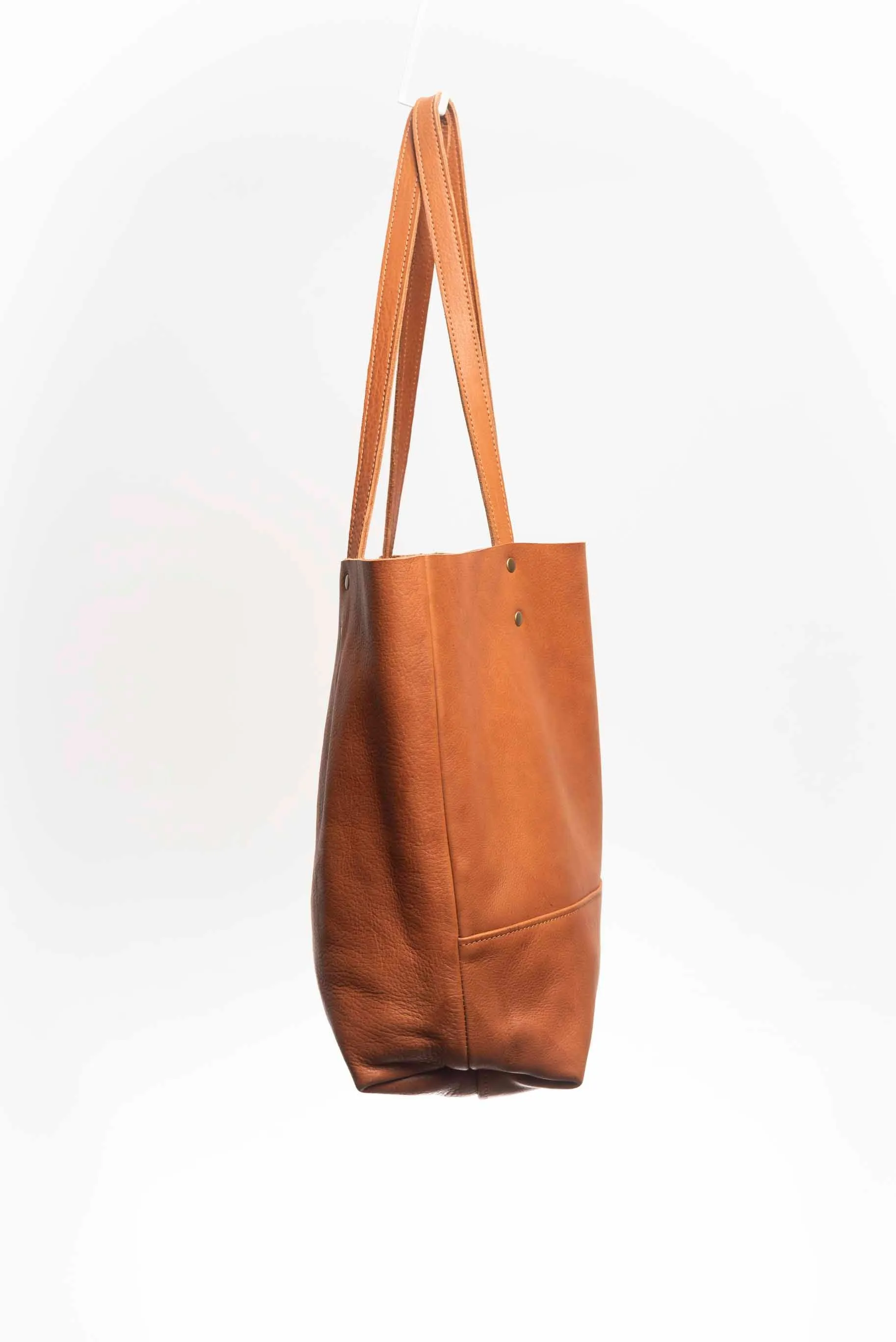 Leather tote bag - Lapacho
