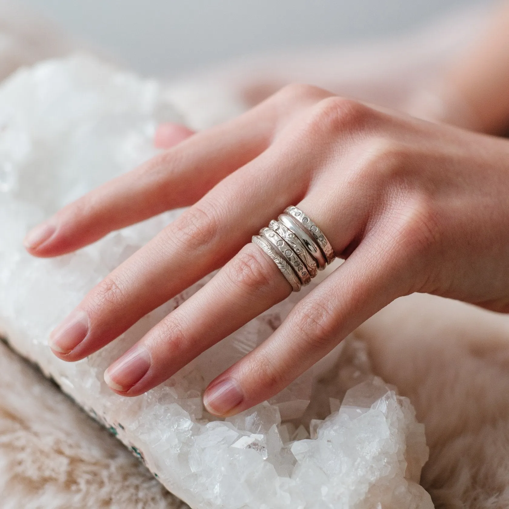LOVE STACKING RING & PENDANT SILVER