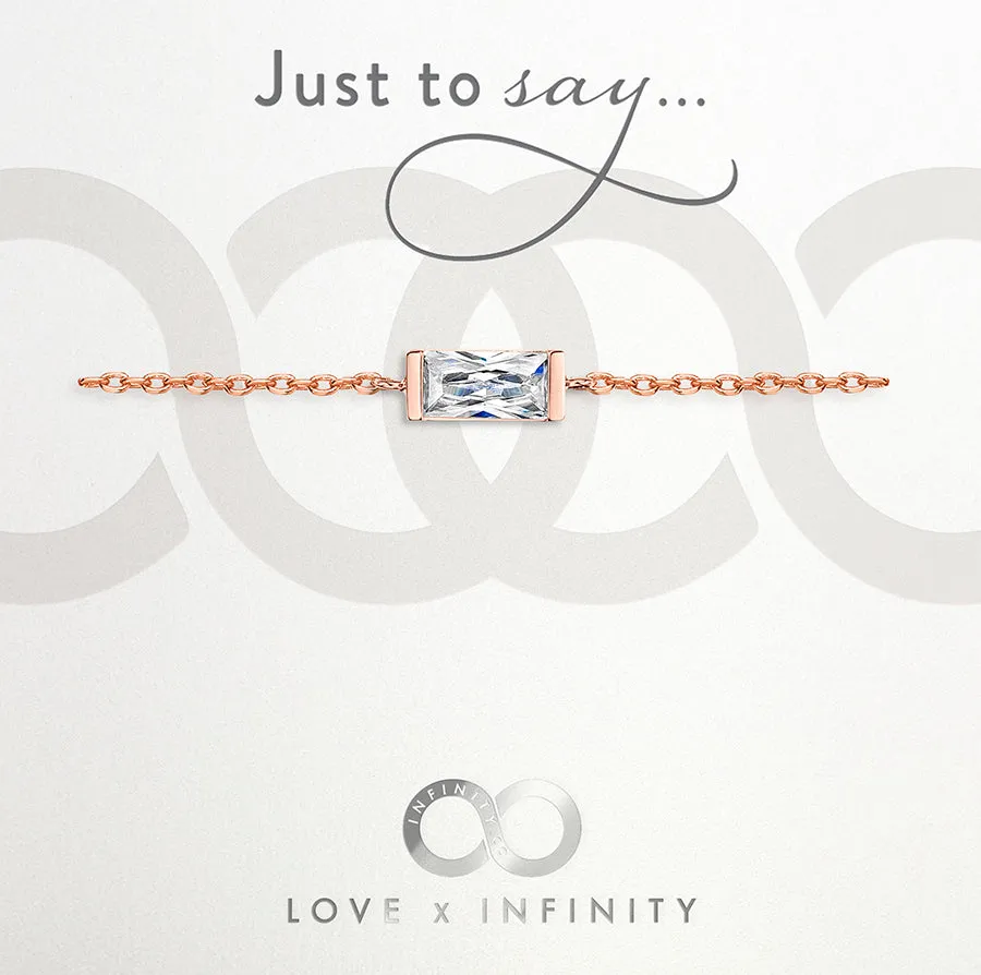 LXI Baguette Bracelet- Rose Gold