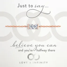 LXI Baguette Bracelet- Rose Gold