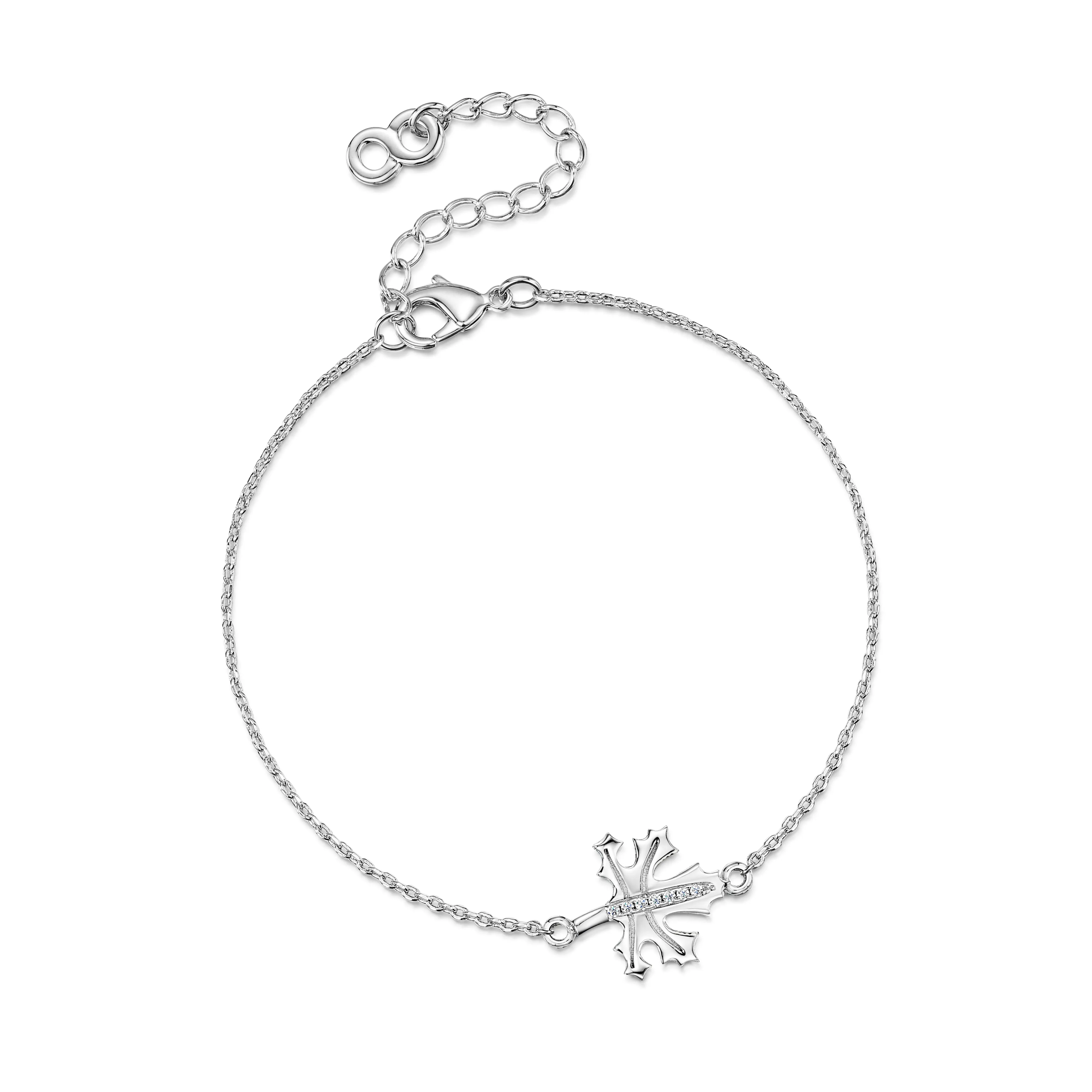 LXI Canadian maple Bracelet- Rhodium