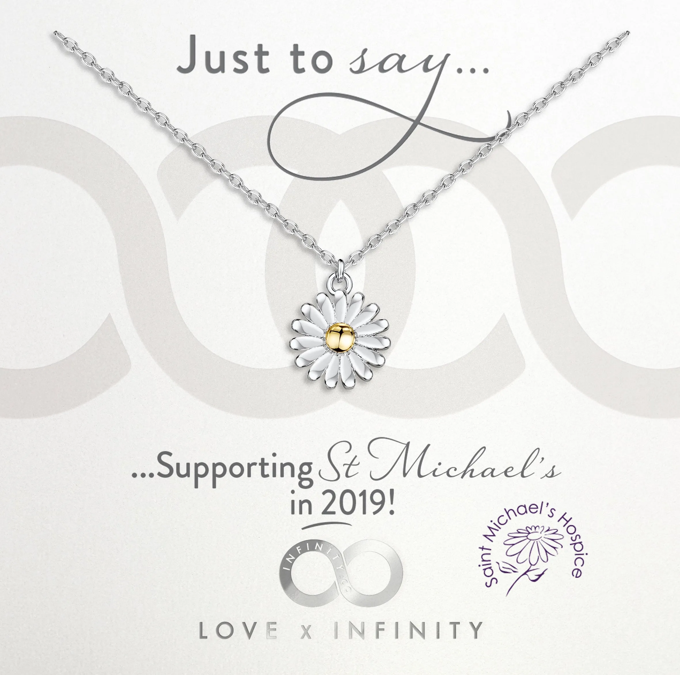 LXI St Michael's Hospice Daisy Pendant- Rhodium
