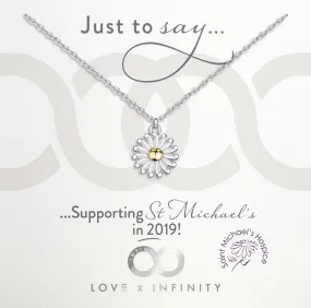 LXI St Michael's Hospice Daisy Pendant- Rhodium