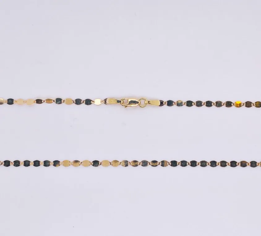Mirror Ball Chain Necklace in 14K Yellow Gold