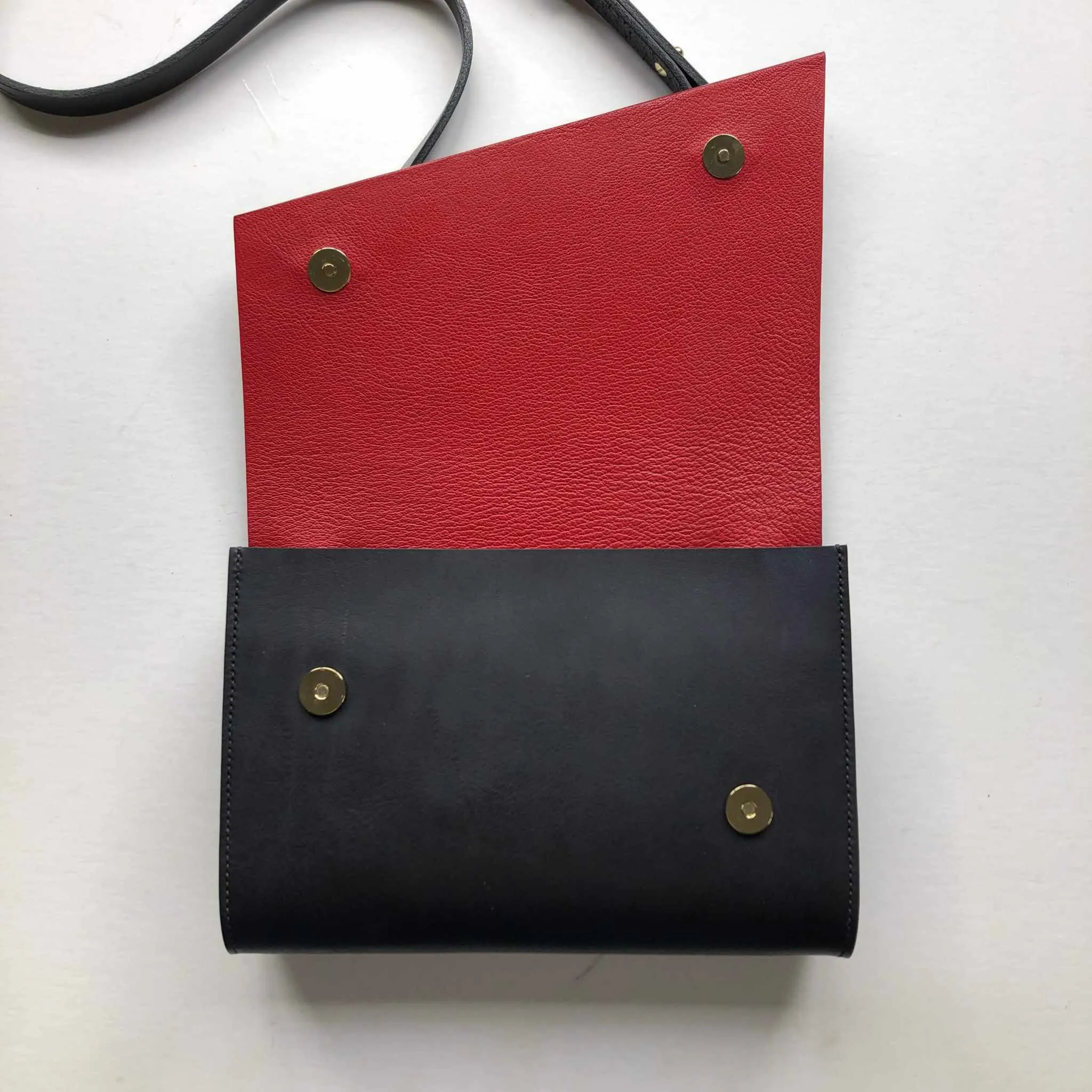 Pioneer Midi Black Leather Crossbody Bag
