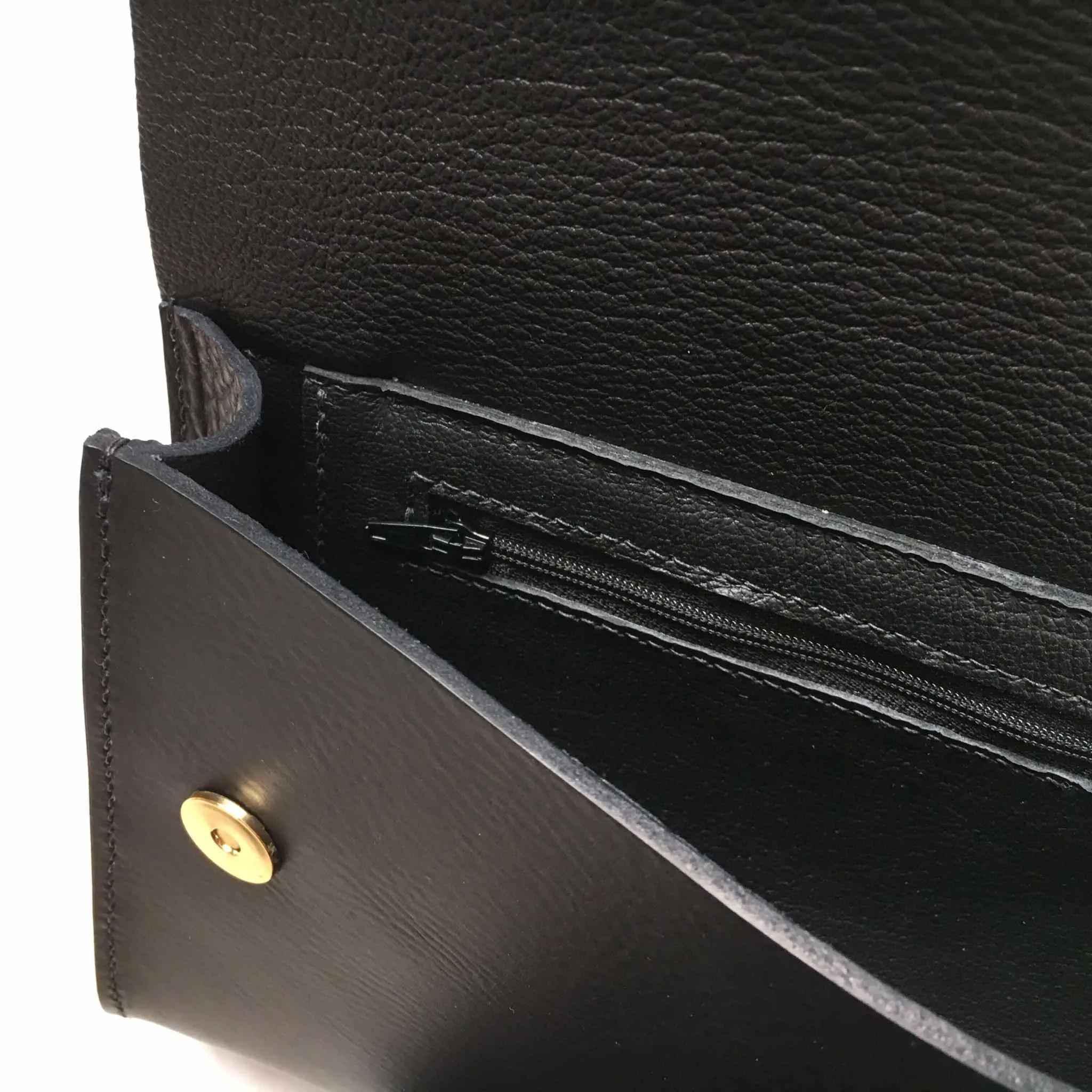 Pioneer Midi Black Leather Crossbody Bag