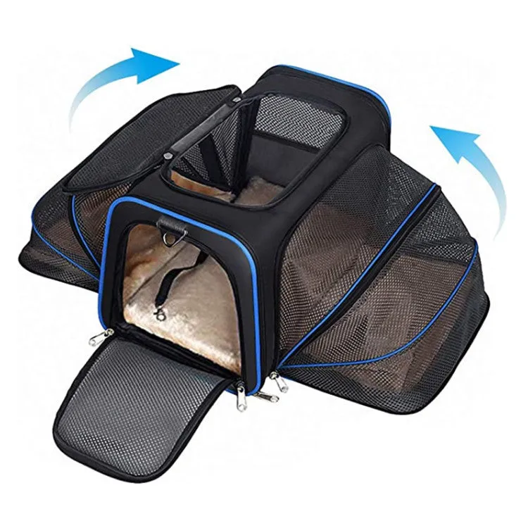 Portable Pet Backpack Expandable Breathable Travel Pet Bag