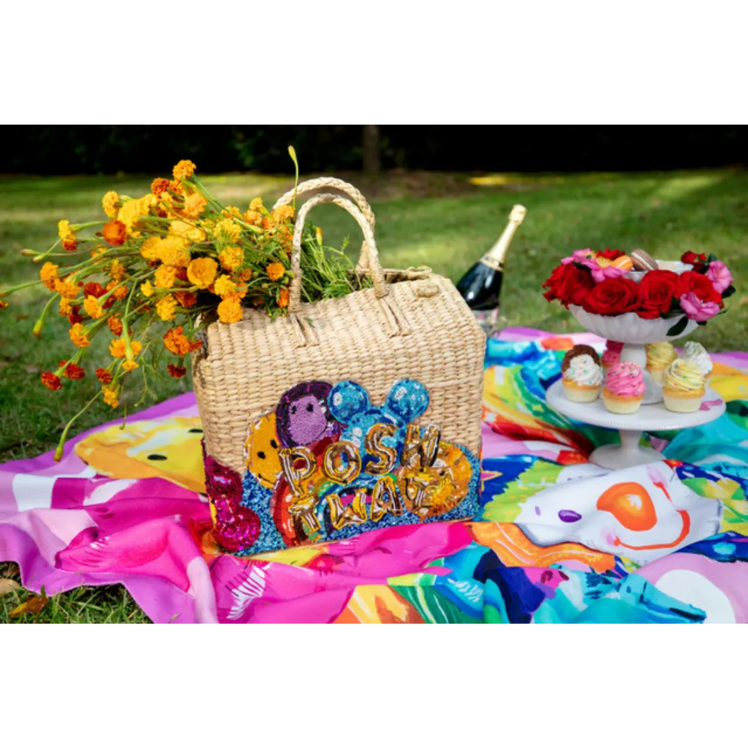 "Posh Twat" Seagrass Picnic Basket