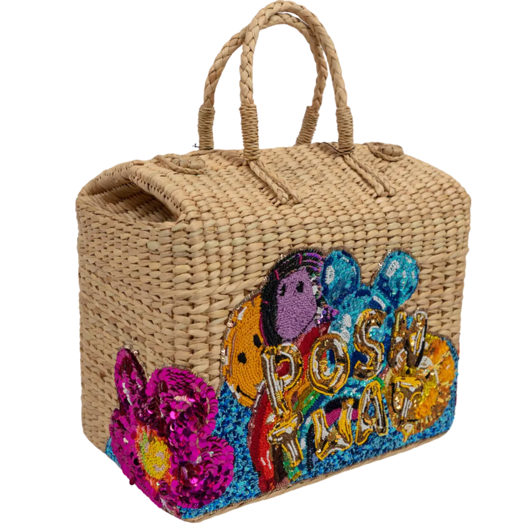 "Posh Twat" Seagrass Picnic Basket