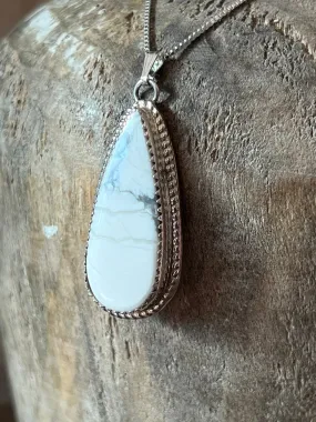 Royal White Buffalo Sterling Silver Necklace