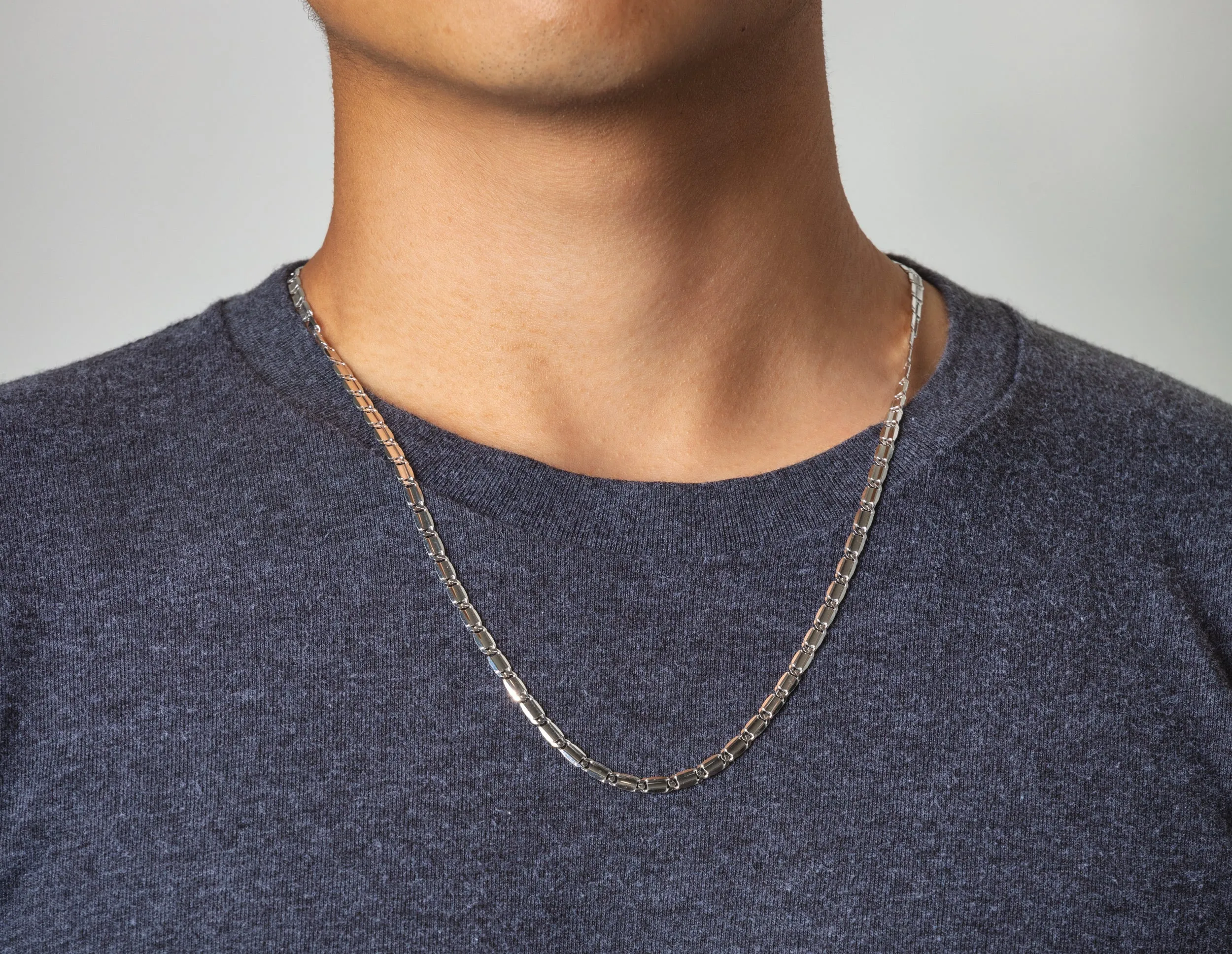 Silver Italian Baht Chain