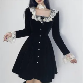 Snow Lace Branch    Dress Kawaii Academia Y2K Cottagecore Coquette Fairycore Dollette Princesscore