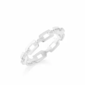 Sterling Silver Simple Chain Ring