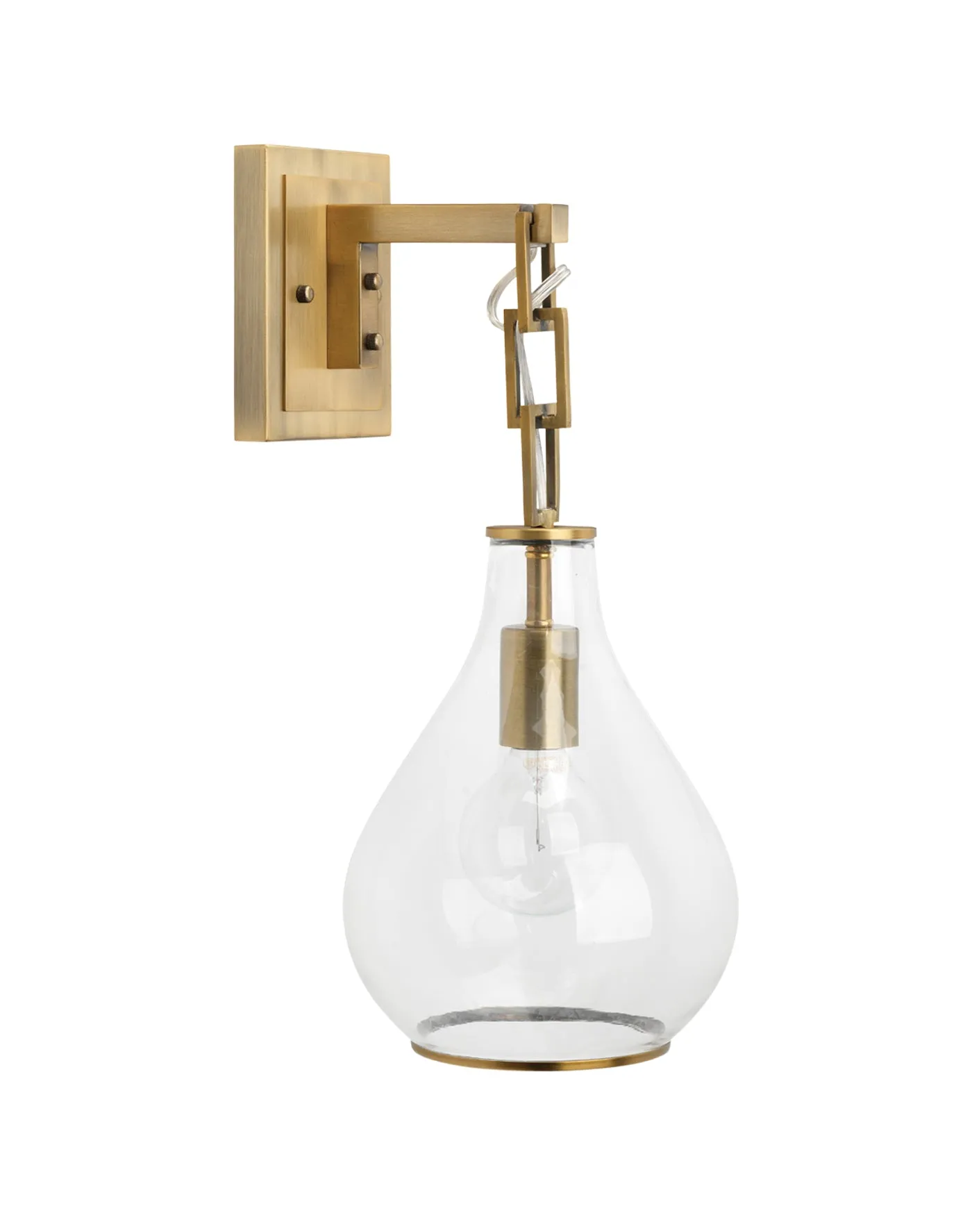 Tear Drop Hanging Wall Sconce - Brass